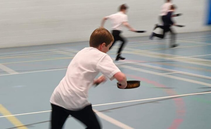 Image of Pancake race competition!